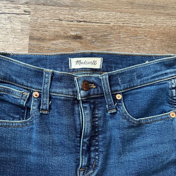 Madewell 10" High Rise Skinny Jeans Women's 25P dark Wash Stretch Denim - Picture 5 of 6